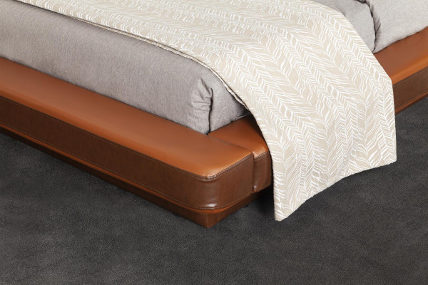 Orange Bedroom Bed Double bed 2x Bedside table Beds Furniture 3pcs.