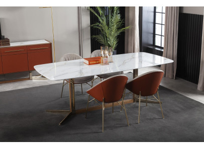 Luxury Dining table Italian Designer Furniture Furnishings Table with 4 Chairs