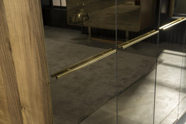 Bedroom Chest of drawers Wardrobe Furniture Furnishings Glass cabinet 2 pcs.