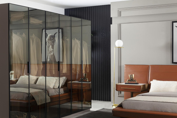 Designer Wardrobe Transparent Wardrobe Furniture Sliding Doors Cabinets