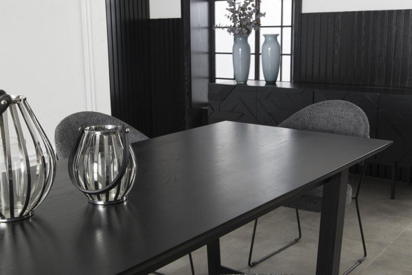 Dining set Black Dining room Set Sideboard Wardrobe Chairs Dining table Dining set