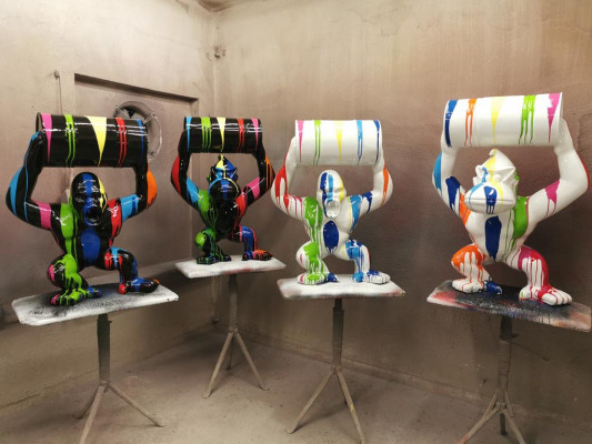 Gorilla Designer Figure Statue Modern Figures Statues Decoration Decoration Garden new