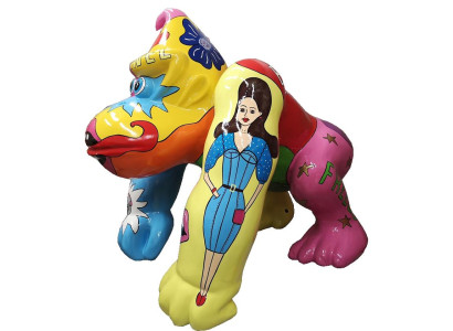 Abstract Gorilla Figures Statues Decoration Decorative Garden Designer Figure Statue