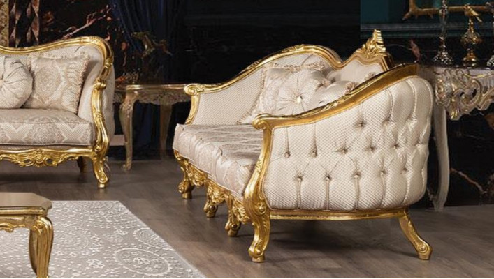 Baroque Sofa set 3+1+1 Seater Chesterfield Sofa Sofas Armchair Seat Suite
