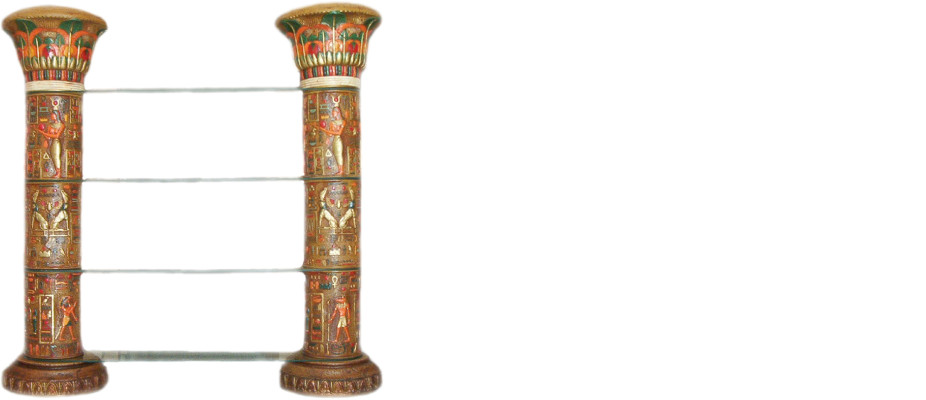 Shelf Glass Display case Egyptian shelves showcases XXL columns 180cm column Egypt new