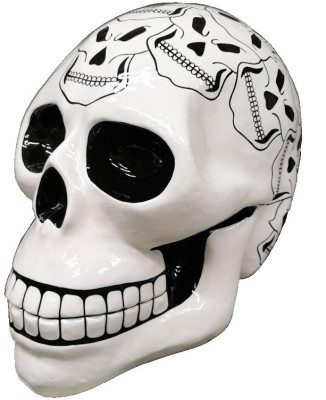 Designer Figure Modern Figures Decoration Skull Deco Garden Sculpture Sculpture