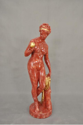 Antique Marble Style Statue Eva with Apple XXL Figure Statues Sculpture Decoration PG0010