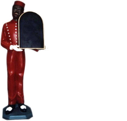 Blackboard sign restaurant figure statue sculpture figures sculptures decoration decoration