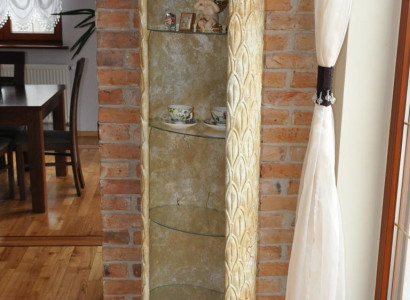 XXL Medusa Antique Style Display Case Bar Floor Vase Wardrobe Vintrine Column 181cm new