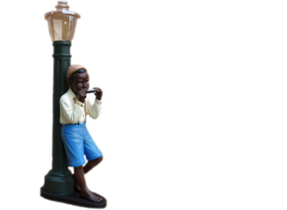 Design Boy with Harmonica Figure Statue Sculpture Figures Sculptures 7078 new