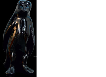 Design Penguin Black Figure Statue Sculpture Figures Sculptures Decoration new 3062