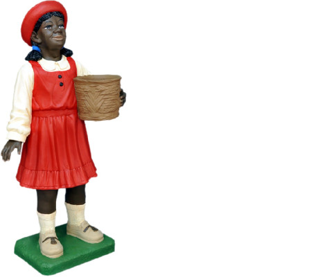 Design Black Child Girl Figure Statue Sculpture Figures Sculptures Decoration 7061