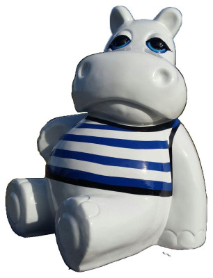 Figures Real Handcraft Statue Sculpture Abstract Design Figure Hippo 100 cm