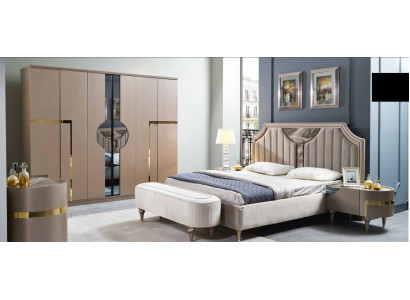 Bedroom Bed Bedside table Wardrobe Chest of drawers Stool Suite Set 6pcs new