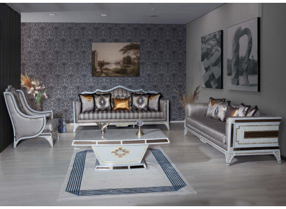 Classic Sofa set Royal Style Furniture Sofa Couch Set Coffee table 4pcs