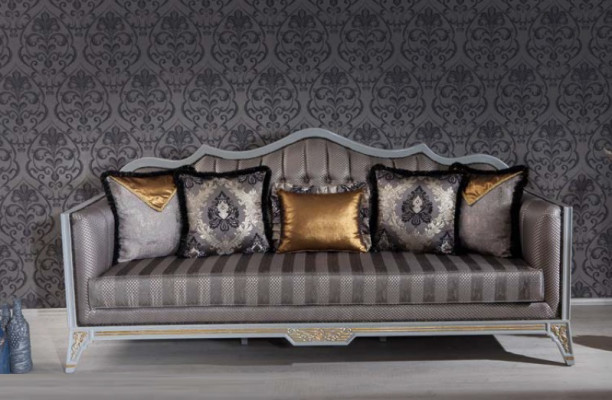 Sofa 3 Seater Couches Sofas Three Seater Textile Luxury Couch Upholstery Baroque