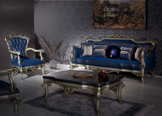A fabulous Classic n style armchair in Blue with Decorative n patterns