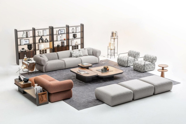 Large Living room Set Five Seater Three Seater Armchair Stool Sofa set