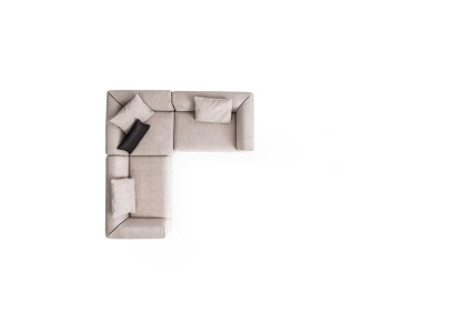 Corner sofa Beige L-shape Living landscape Corner sofa Sofa Modern couch