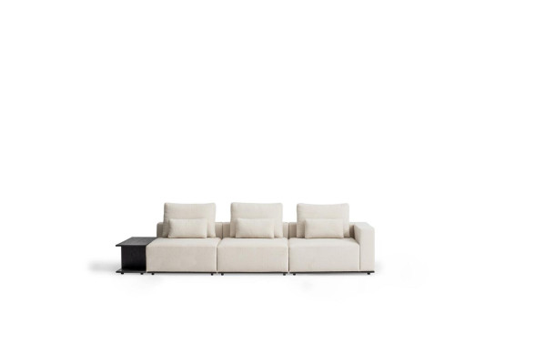 White Living room Sofa Luxury Four Seater Upholstered furniture Modern style furniture