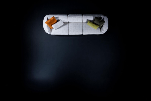 Upholstered Sofa Large Five Seater Living room Couch Modern Textile Furniture