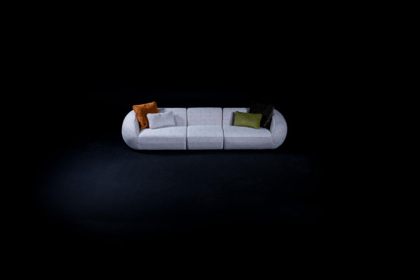 Upholstered Sofa Large Five Seater Living room Couch Modern Textile Furniture