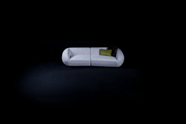 Gray Living room Upholstery Sofa Modern Textile Couches Luxury Furniture Couch