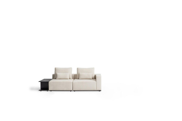 White Luxury Three Seater Upholstered Sofa Living room Furnishings Textile Sofas