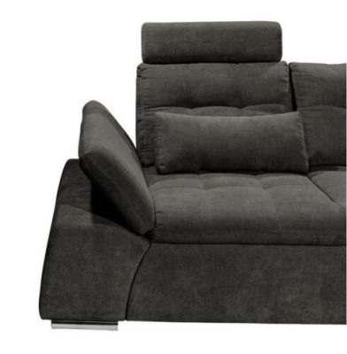 Corner sofa L-shape Sofa Couch Design Upholstery Modern Textile Bed function Fabric