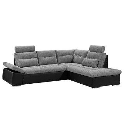 Corner sofa L-shape Sofa Couch Design Upholstery Modern Leather Textile Bed function