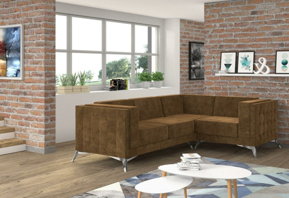 Fabric L-shape Couch Living landscape Corner sofa Suite Modern Design Sofa