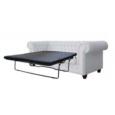 Chesterfield 3+1 Leather Sofa Sofa bed Bed function Leather Couch Sofa set Sofa