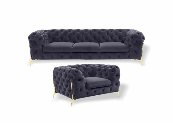 Italy Furniture Sofa set 3+1 Seater Design Sofa Upholstery Couches Chesterfield