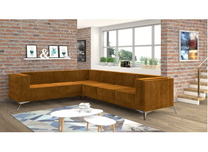 Corner sofa L-shape Fabric Couch Living landscape Suite Design Modern Sofa