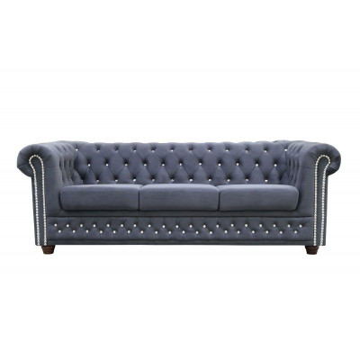 Chesterfield Sofa set Sofa 3+1+1 Upholstery Couch Sofas Seat Crystal stones
