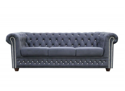Chesterfield Sofa set Sofa 3+1+1 Upholstery Couch Sofas Seat Crystal stones