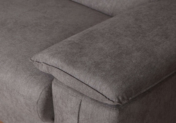 Design Corner sofa L-shape Bed function Couch Leather Textile Sofa Multifunction