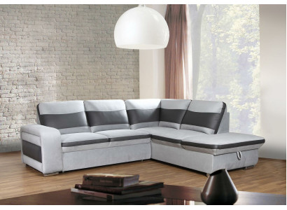 Corner sofa Corner Choice Leather Fabric Upholstery Textile Bed Kasten Couch Sofa Corner