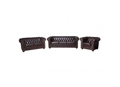 Chesterfield Leather Sofa Set Sofa Couch Upholstery Seat Sofas Sets new