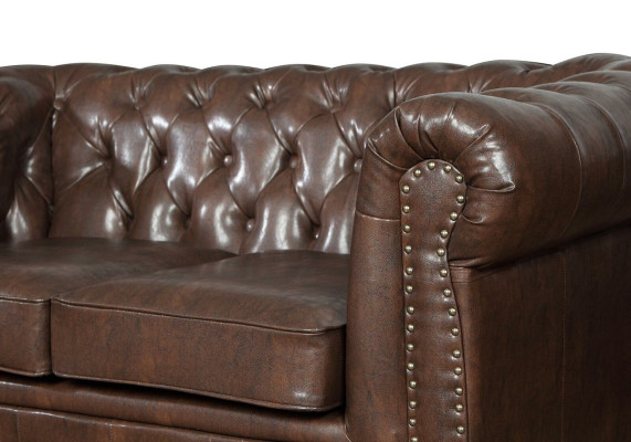 Leather sofa couch sofa set set 3+2 seater suite design sofa Chesterfield