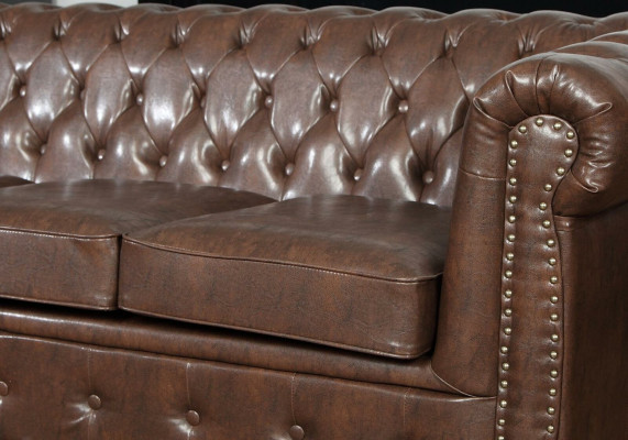 Leather sofa couch sofa set set 3+2 seater suite design sofa Chesterfield