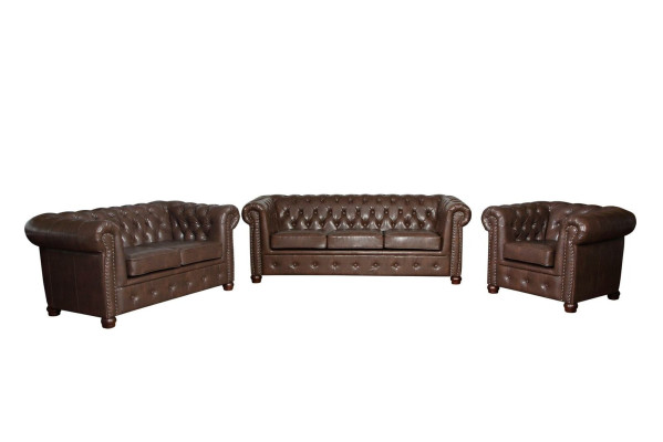Leather sofa couch sofa set set 3+2 seater suite design sofa Chesterfield