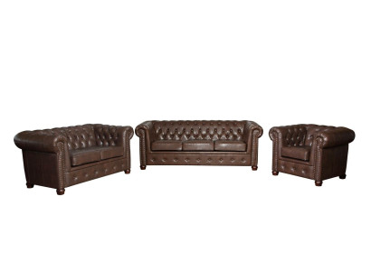 Leather sofa couch sofa set set 3+2 seater suite design sofa Chesterfield