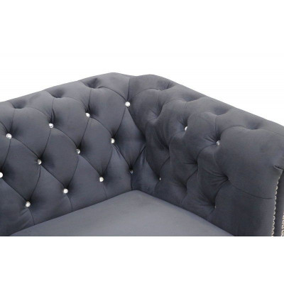 Chesterfield Sofa set Sofa Upholstery Crystal stones Leather Sets 3+2 Couch