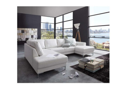 Sofa Couch Upholstery Suite Living landscape Design Corner sofa Leather U-shape