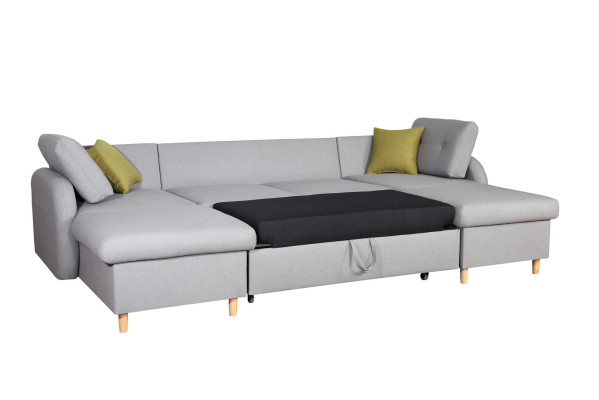 Living landscape Corner sofa Fabric U-shape Bed function Couch Design Decoration Upholstery