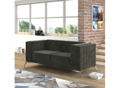 Chesterfield Couch Sofa Upholstery 2 Seater Couches Seat Suite Sofas Gray new