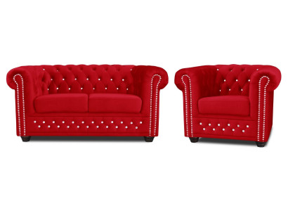 Sofa set 2+1 Seater Sofas Couch Upholstery Blue e Classic Couches Suite