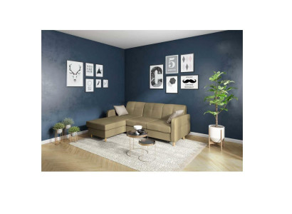 Corner sofa L-shape Sofa Living landscape Suite Upholstery Design Bed function Modern