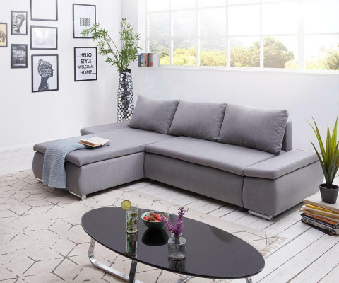 Sofa bed Design Corner sofa L-shape Bed function Couch Textile Sofas Fabric